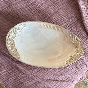 Seashell Catch All Dish Pearlescent jewelry organized tray seaside decoration